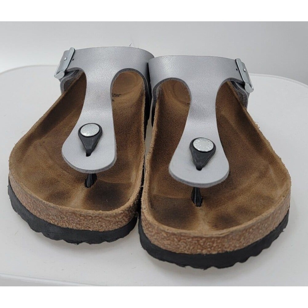 BIRKENSTOCK Gizeh Birko-Flor Metallic Silver - Picture 6 of 10